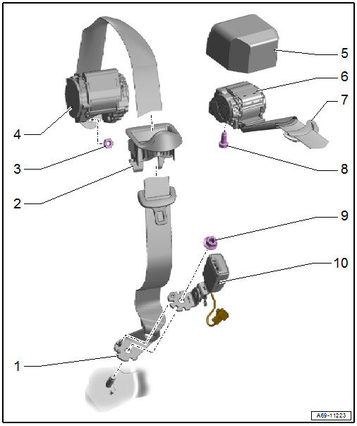 Overview - Rear Center Three-Point Seat Belt