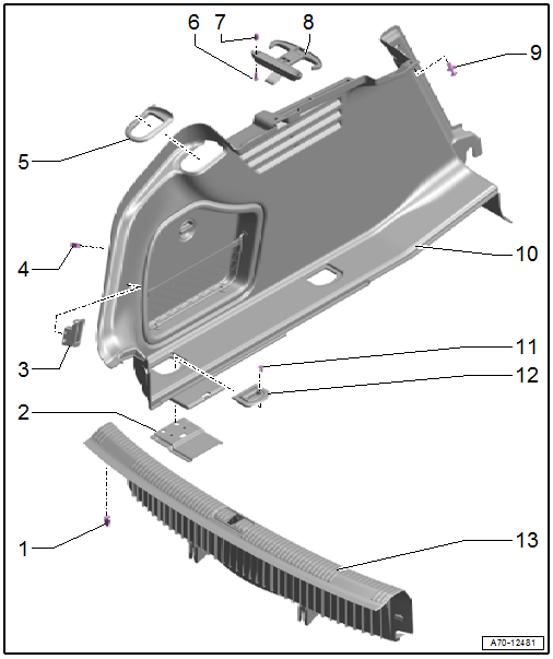 Overview - Luggage Compartment Side Trim Panel, Sedan