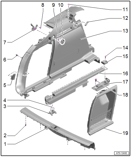 Overview - Luggage Compartment Side Trim Panel, Avant