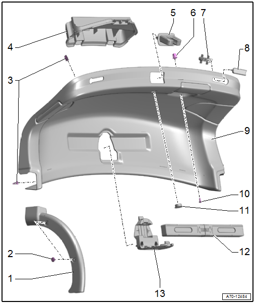 Overview - Lower Rear Lid Trim Panel, Sedan