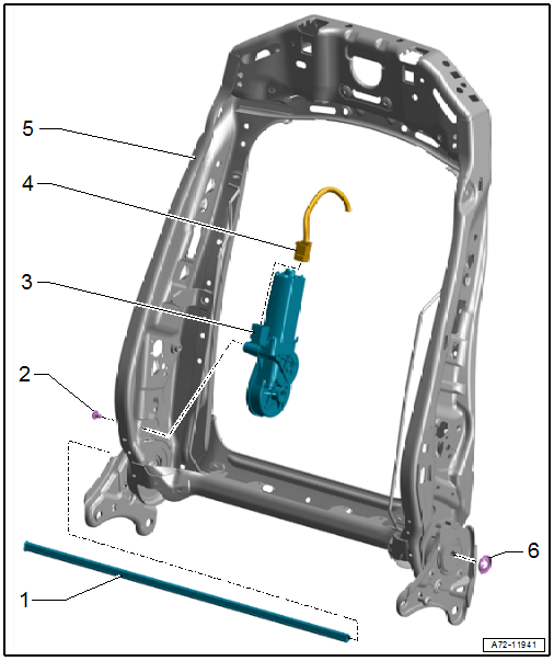 Overview - Front Backrest, Backrest Adjustment Motor