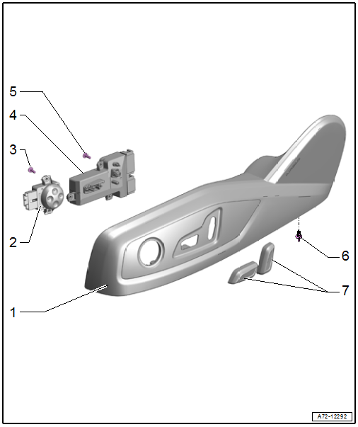 Overview - Seat Pan, Power Seat Adjustment Actuator/Switch