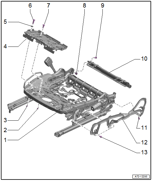 Overview - Seat Pan, Seat with Seat Depth Adjuster