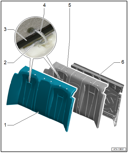 Overview - Cover and Cushion, Fixed Rear Seat Backrest