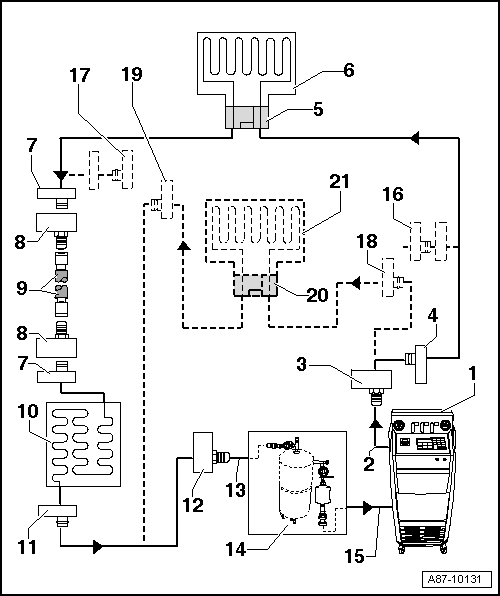 Refrigerant Circuit with Expansion Valve, Receiver/Dryer and Second Evaporator