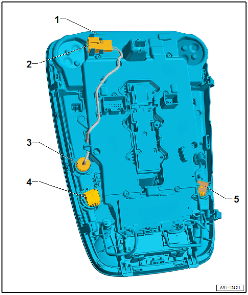 Microphone Unit in Front Roof Module -R164-, Removing and Installing